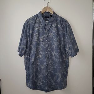 Men's Tropical Pineapple Print Button Up Shirt